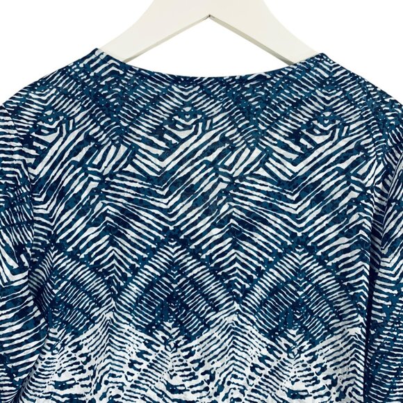 v- neck zipper collar 3/4 sleeve t-shirt top  blouse size med Marie Claire - Picture 13 of 16